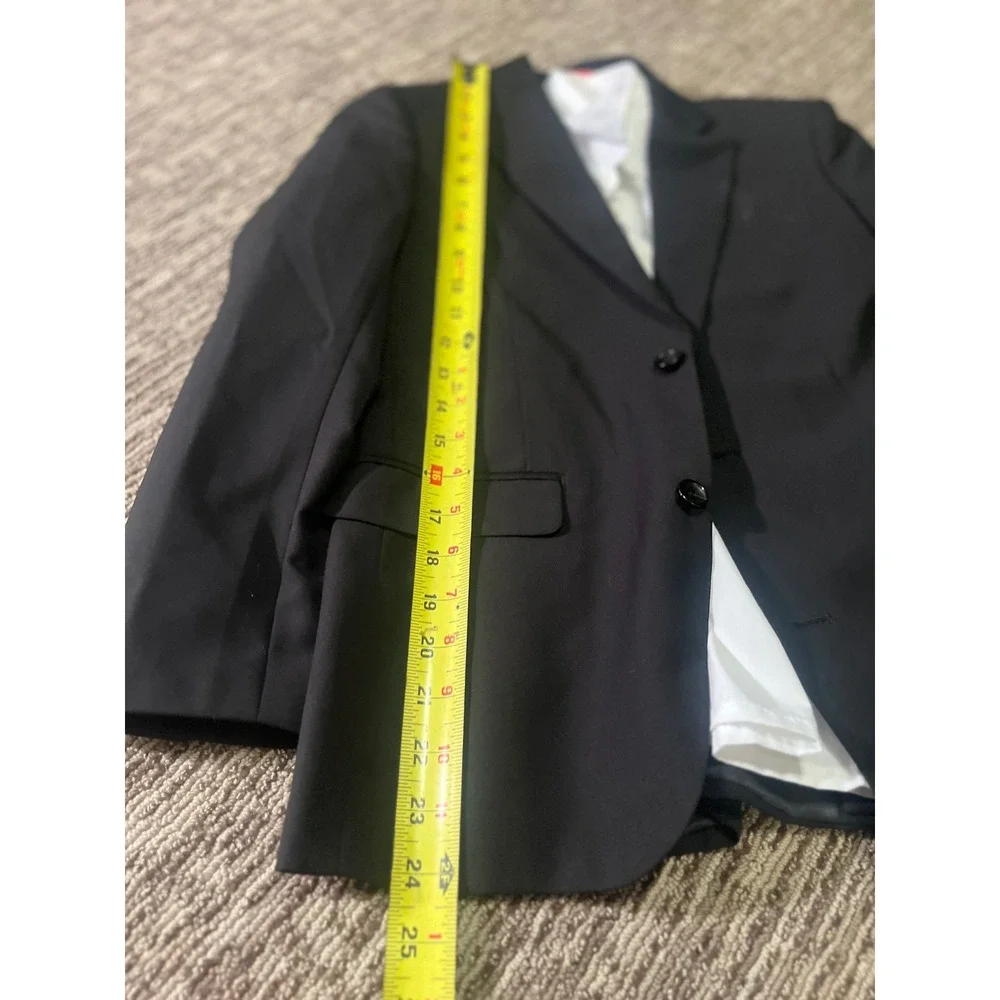 Boys Black Suit Jacket Blazer and White Dress Shirt Set Formal. Size 10